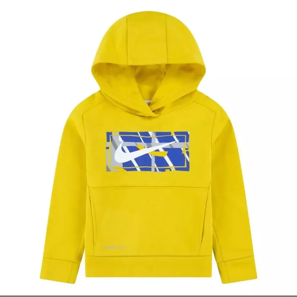 NWT Nike Boys Yellow Fleece Pullover Hoodie Sweatshirt - Size 4 and 6